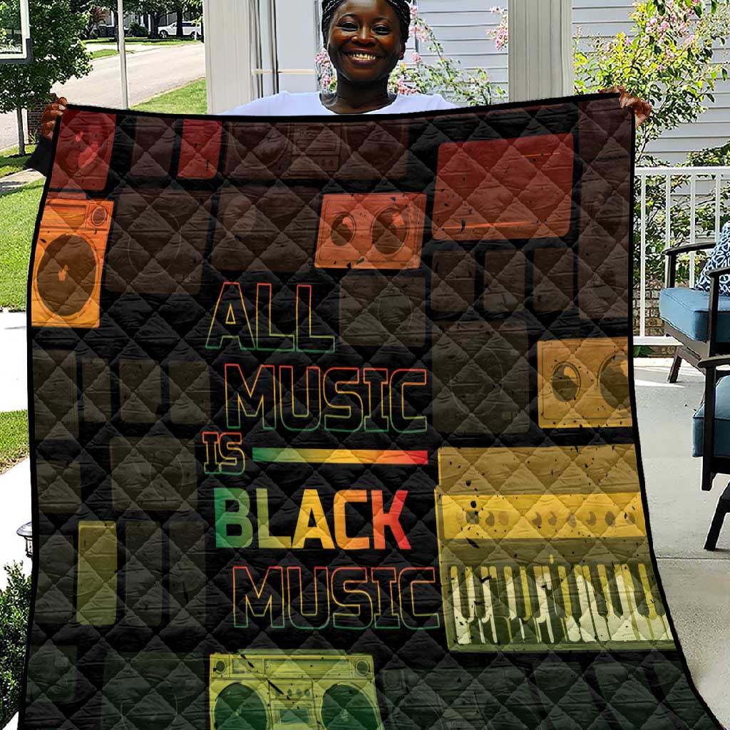 Black Music Month Quilt All Music Is Black Music - African Pride