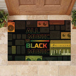 Black Music Month Rubber Doormat All Music Is Black Music - African Pride