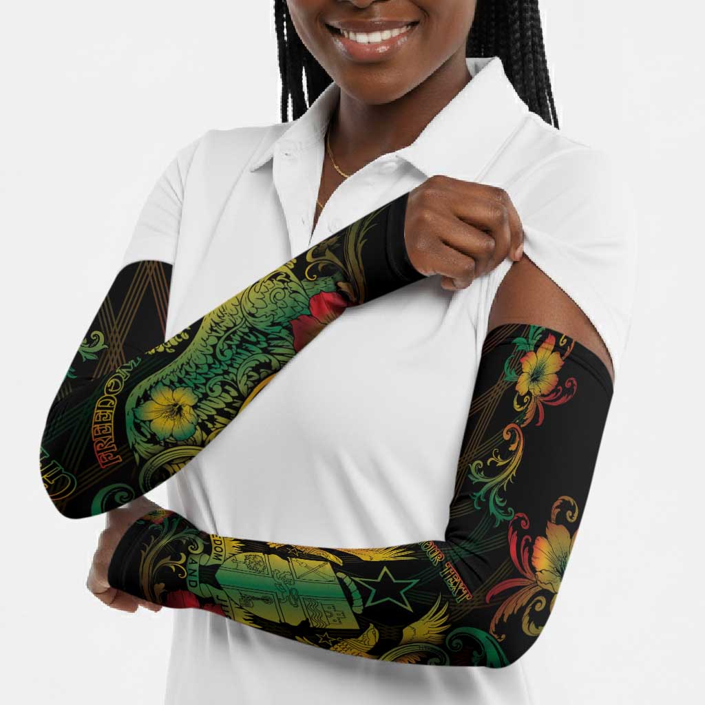 Personalized Ghana Arm Sleeves Eagle Of Freedom And Justice