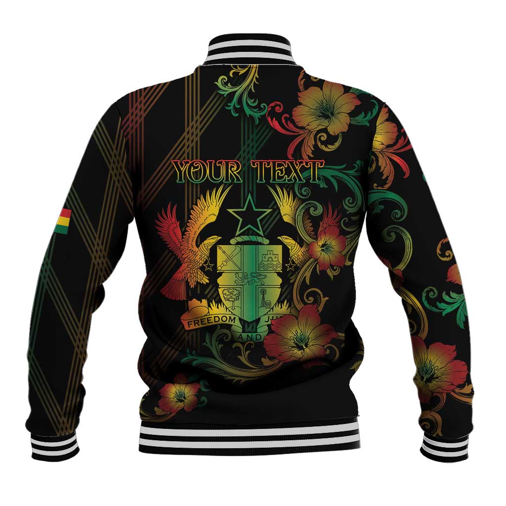 Personalized Ghana Baseball Jacket Eagle Of Freedom And Justice