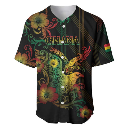 Personalized Ghana Baseball Jersey Eagle Of Freedom And Justice