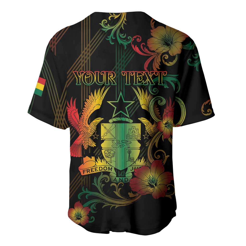 Personalized Ghana Baseball Jersey Eagle Of Freedom And Justice