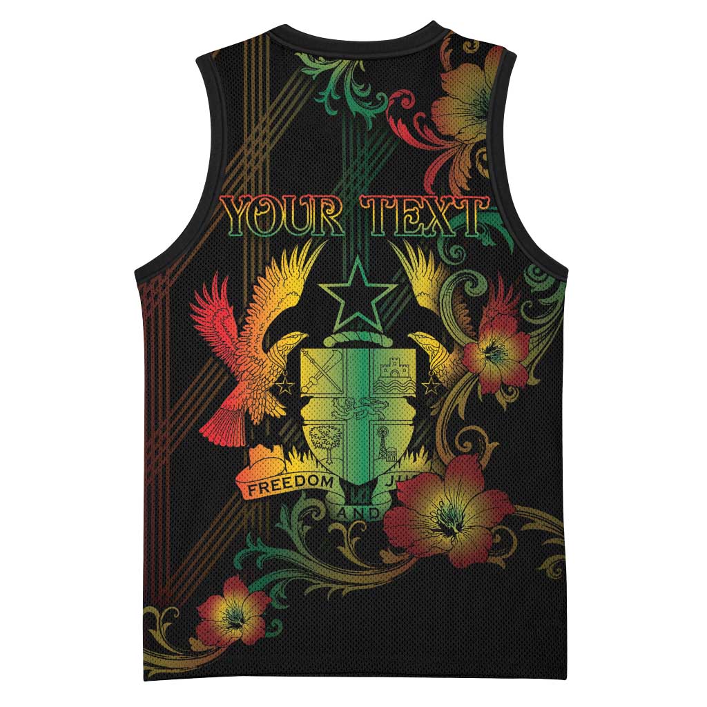 Personalized Ghana Basketball Jersey Eagle Of Freedom And Justice