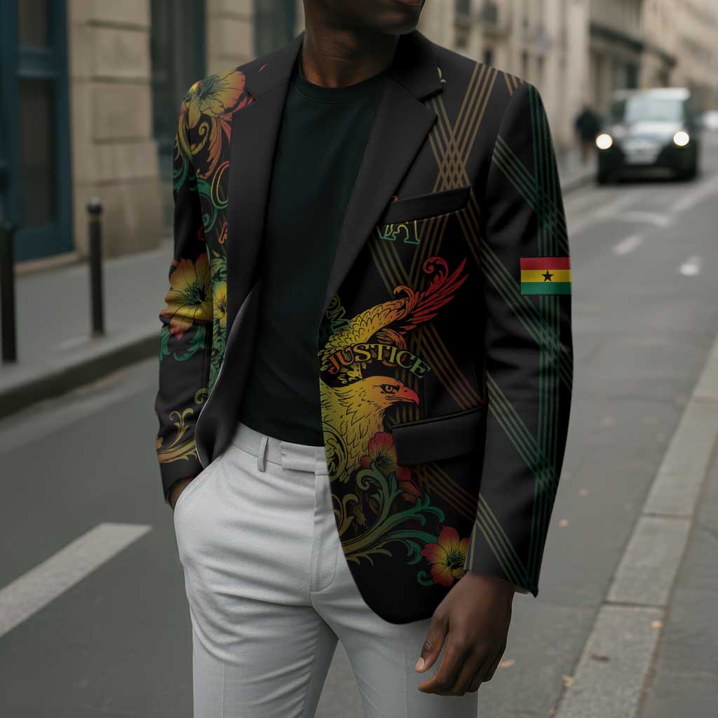 Personalized Ghana Blazer Eagle Of Freedom And Justice