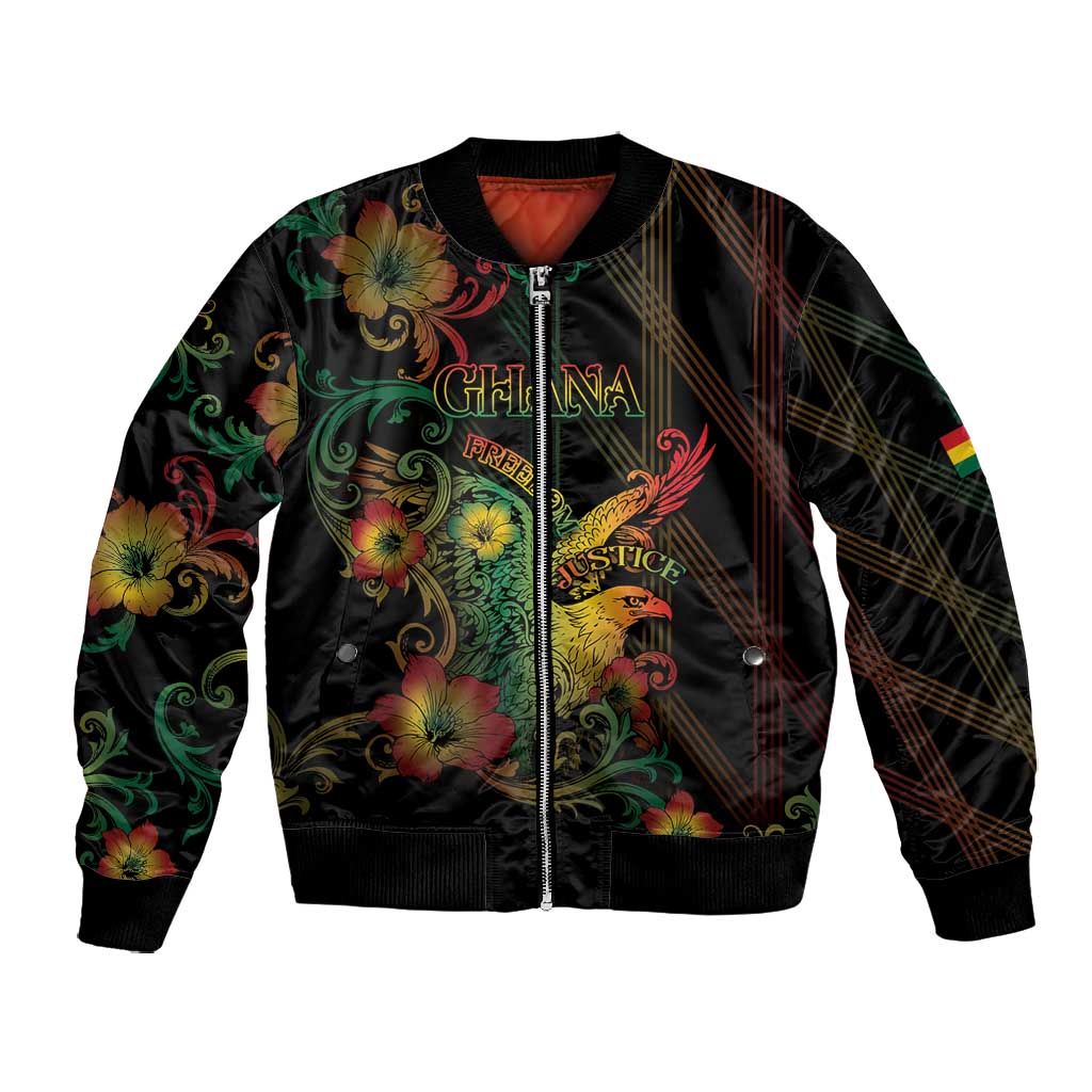 Personalized Ghana Bomber Jacket Eagle Of Freedom And Justice