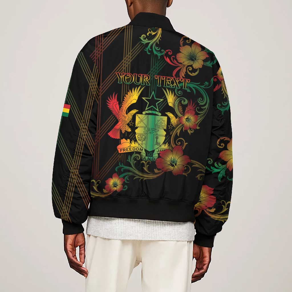 Personalized Ghana Bomber Jacket Eagle Of Freedom And Justice