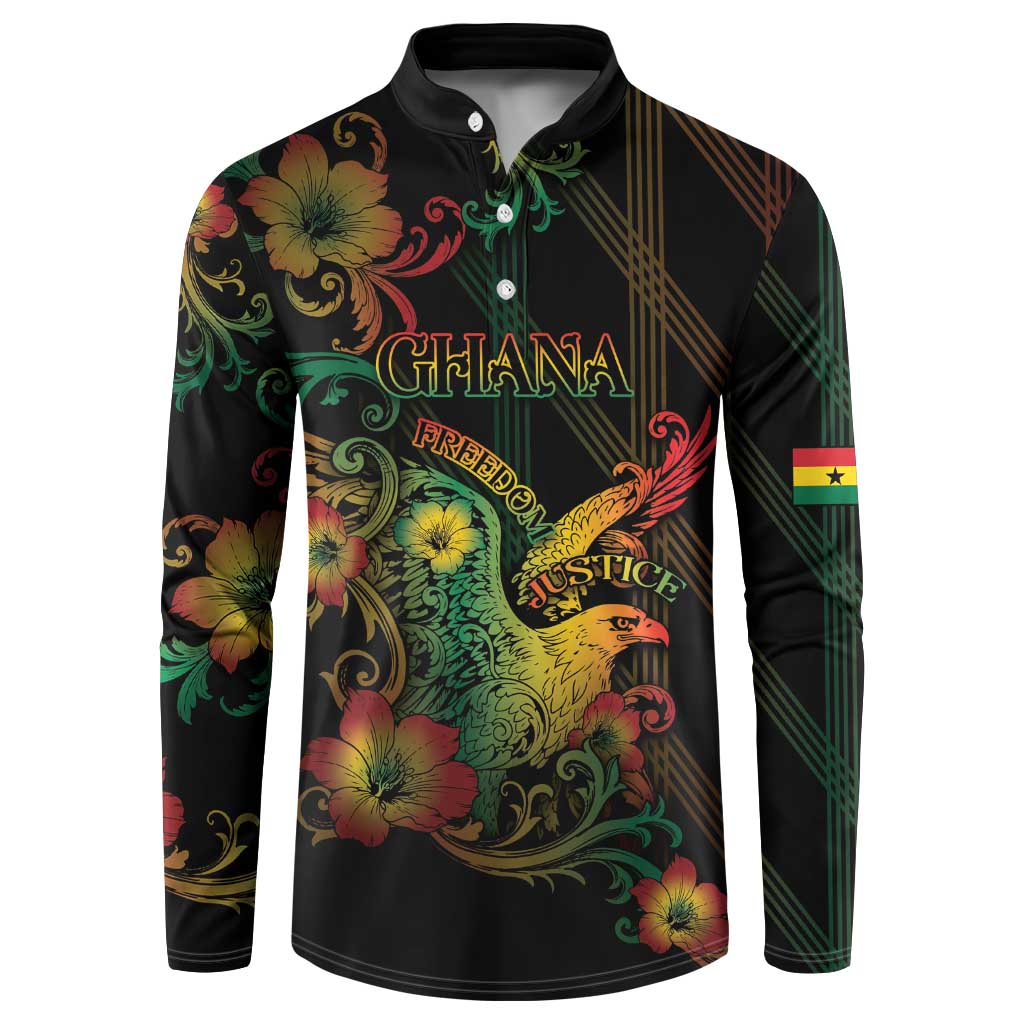 Personalized Ghana Button Sweatshirt Eagle Of Freedom And Justice