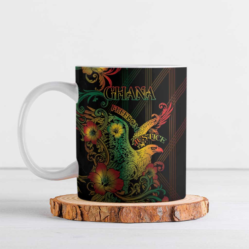 Personalized Ghana Ceramic Mug Eagle Of Freedom And Justice