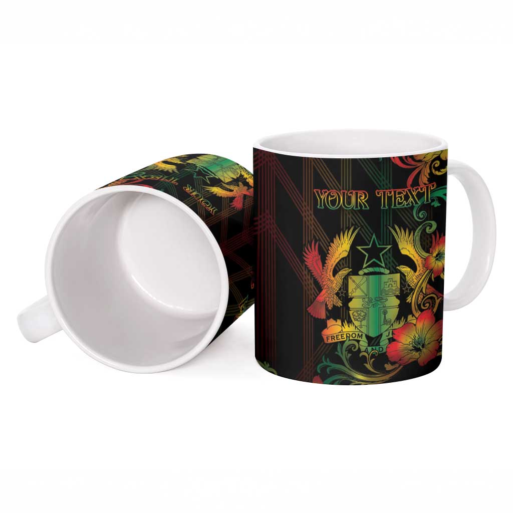 Personalized Ghana Ceramic Mug Eagle Of Freedom And Justice