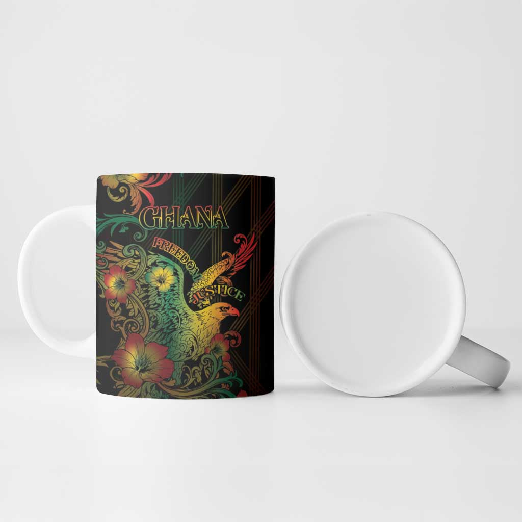 Personalized Ghana Ceramic Mug Eagle Of Freedom And Justice