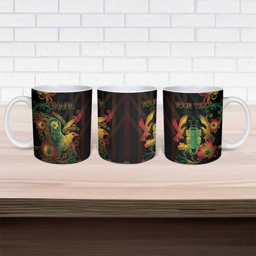 Personalized Ghana Ceramic Mug Eagle Of Freedom And Justice
