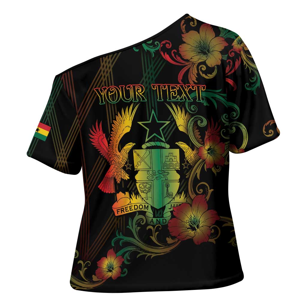 Personalized Ghana Cross Shoulder Shirt Eagle Of Freedom And Justice