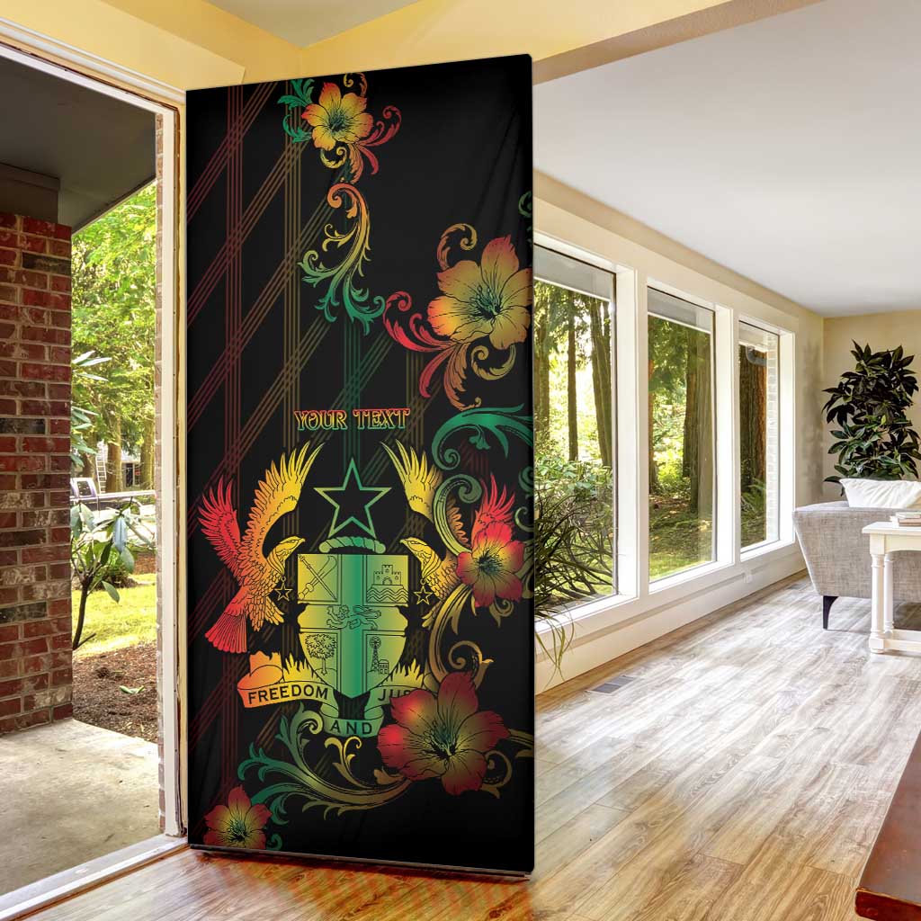 Personalized Ghana Door Cover Eagle Of Freedom And Justice