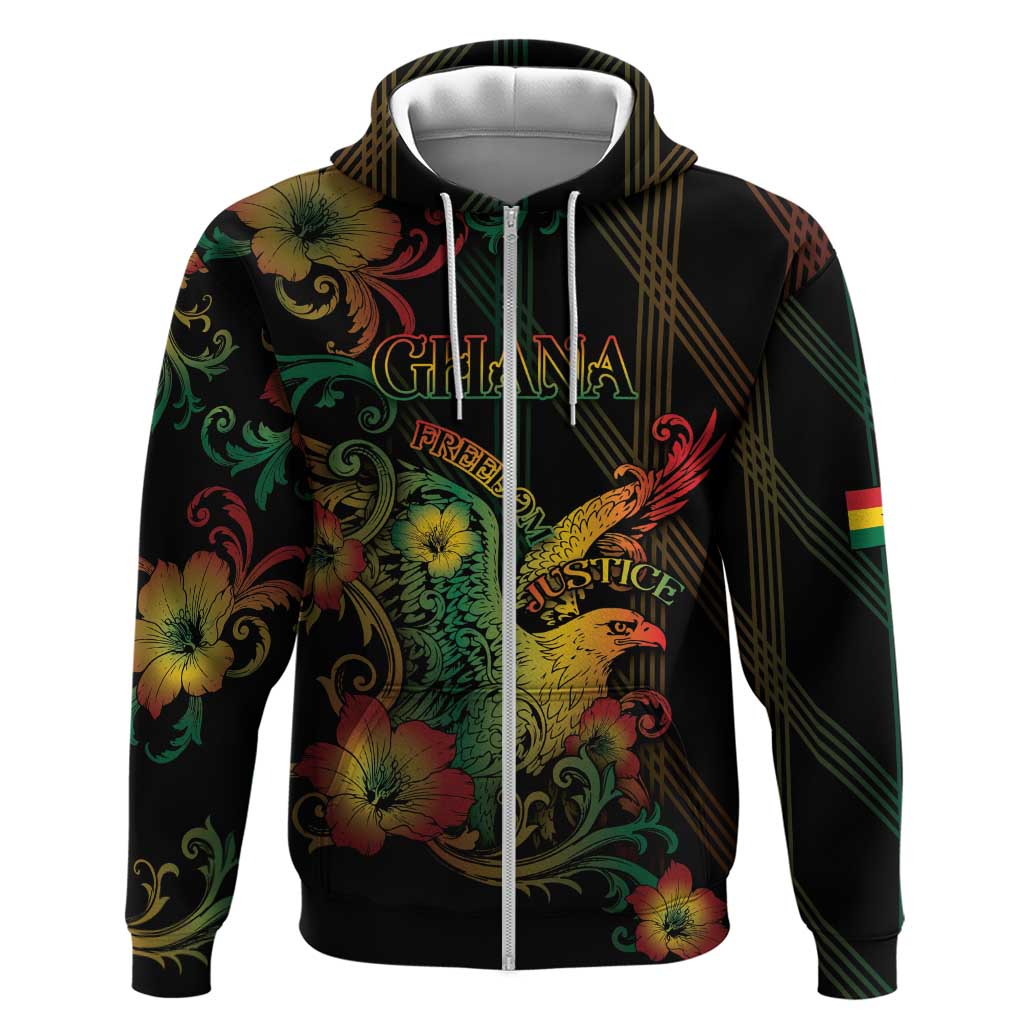 Personalized Ghana Hoodie Eagle Of Freedom And Justice