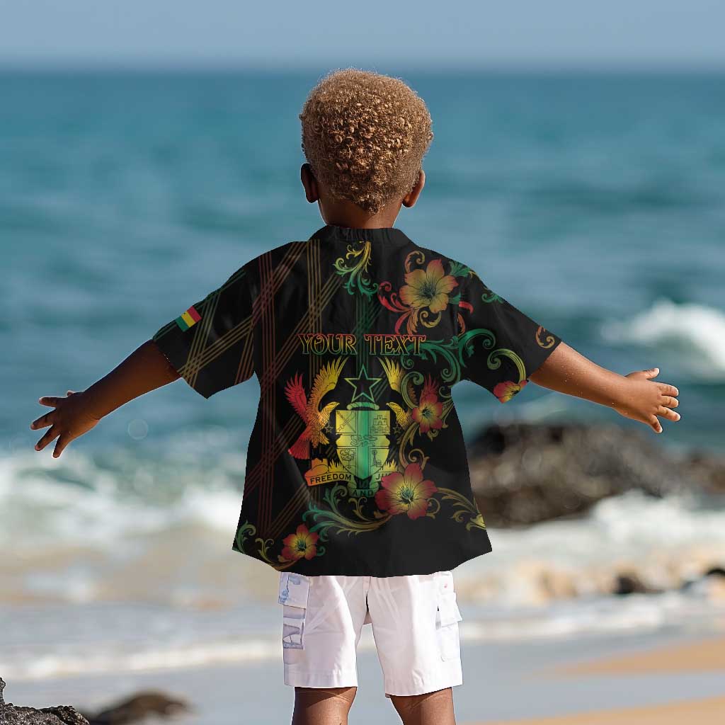 Personalized Ghana Kid Hawaiian Shirt Eagle Of Freedom And Justice