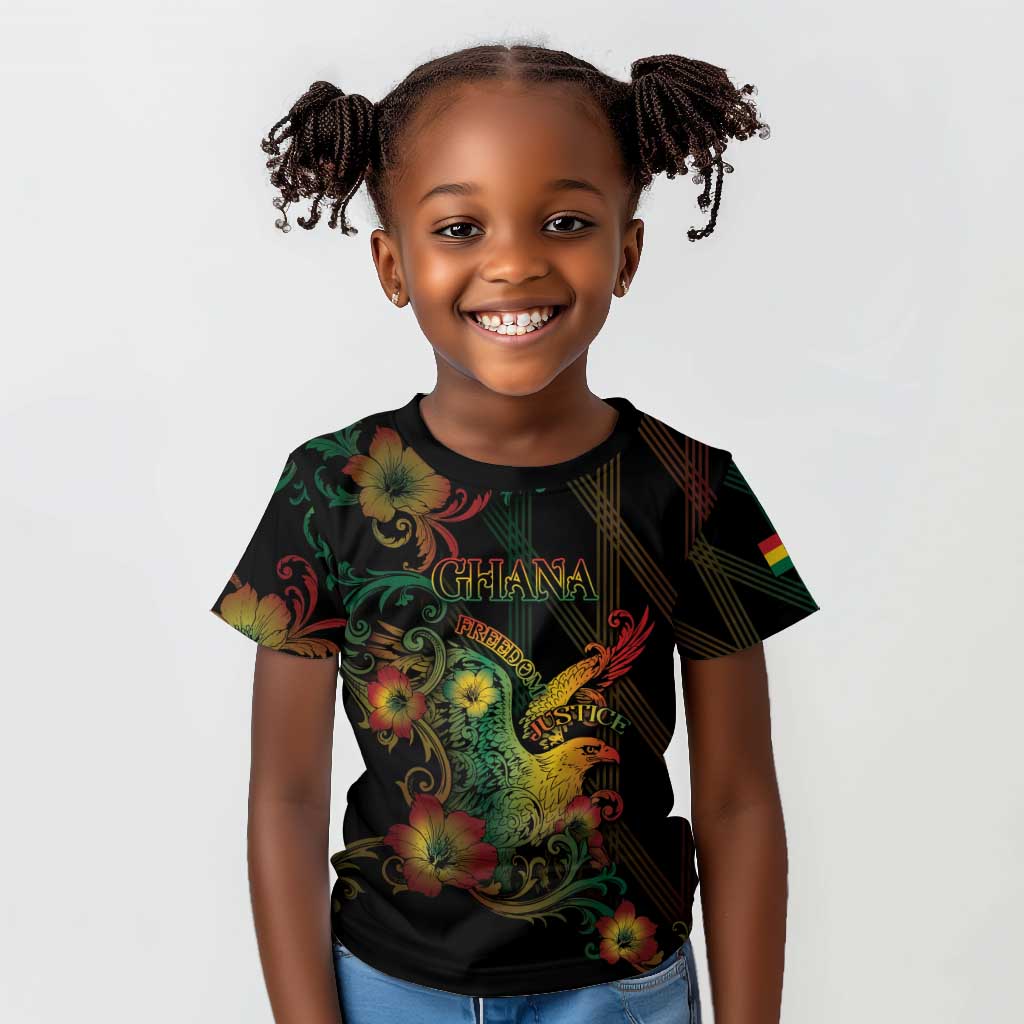 Personalized Ghana Kid T shirt Eagle Of Freedom And Justice