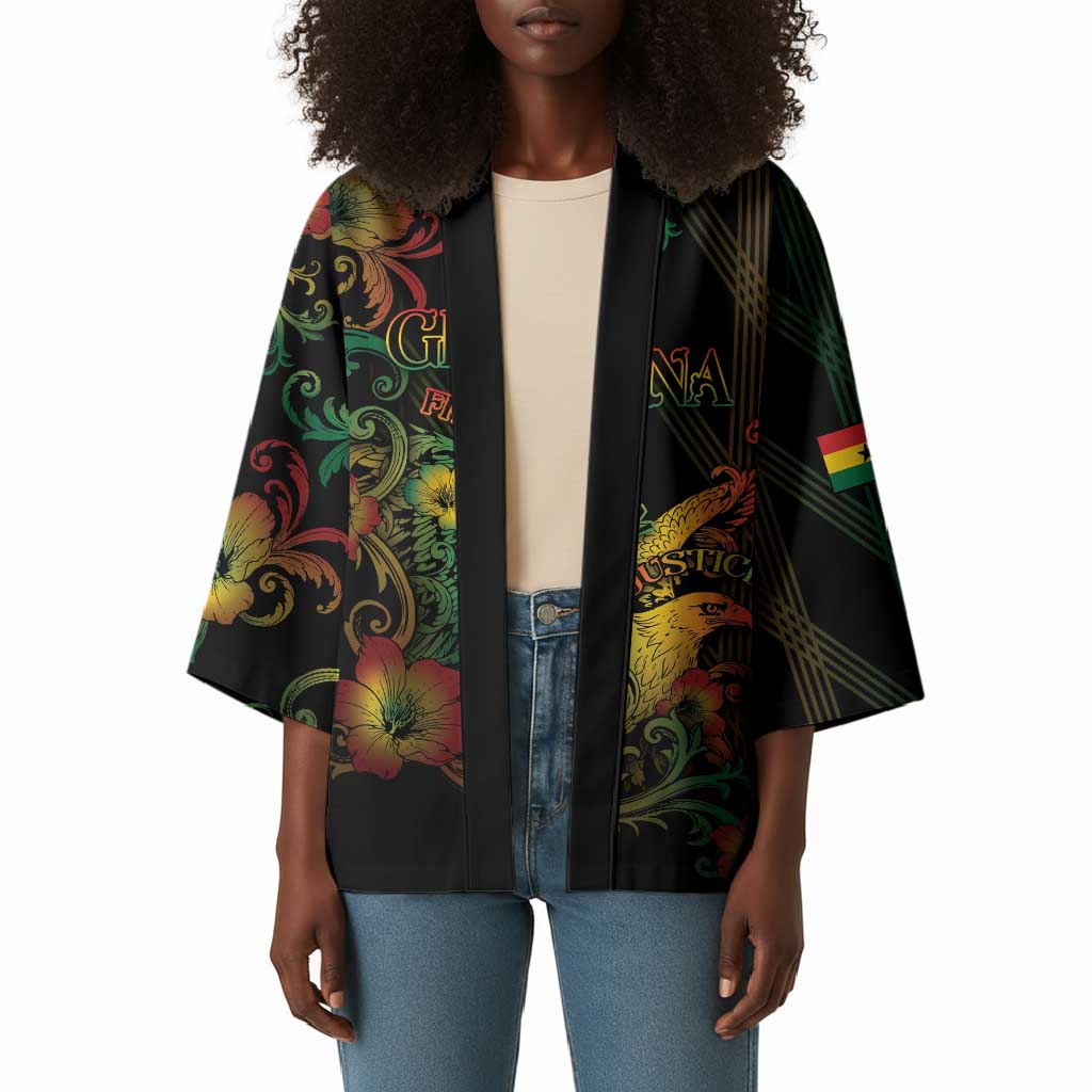 Personalized Ghana Kimono Eagle Of Freedom And Justice
