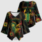 Personalized Ghana Kimono Sleeve Blouse Eagle Of Freedom And Justice