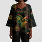 Personalized Ghana Kimono Sleeve Blouse Eagle Of Freedom And Justice