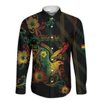 Personalized Ghana Long Sleeve Button Shirt Eagle Of Freedom And Justice