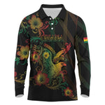 Personalized Ghana Long Sleeve Polo Shirt Eagle Of Freedom And Justice