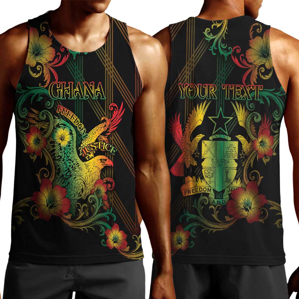 Personalized Ghana Men Tank Top Eagle Of Freedom And Justice
