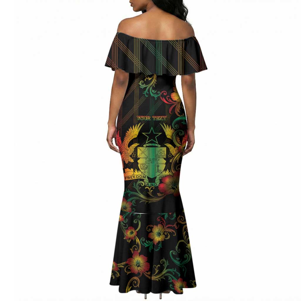 Personalized Ghana Mermaid Dress Eagle Of Freedom And Justice