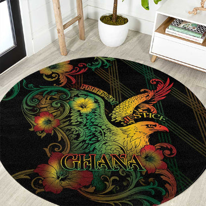 Ghana Round Carpet Eagle Of Freedom And Justice