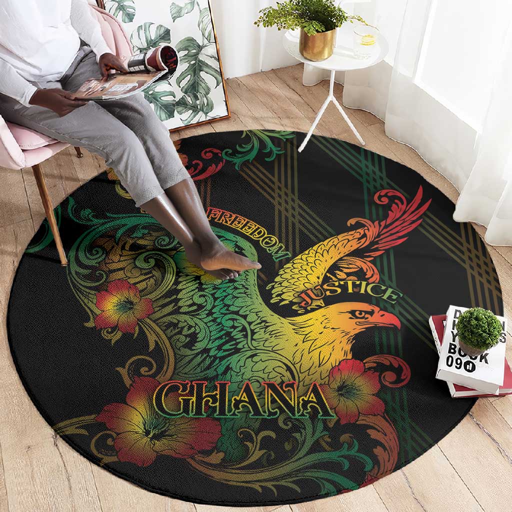 Ghana Round Carpet Eagle Of Freedom And Justice