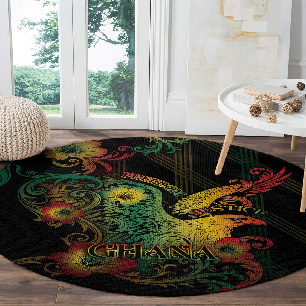 Ghana Round Carpet Eagle Of Freedom And Justice
