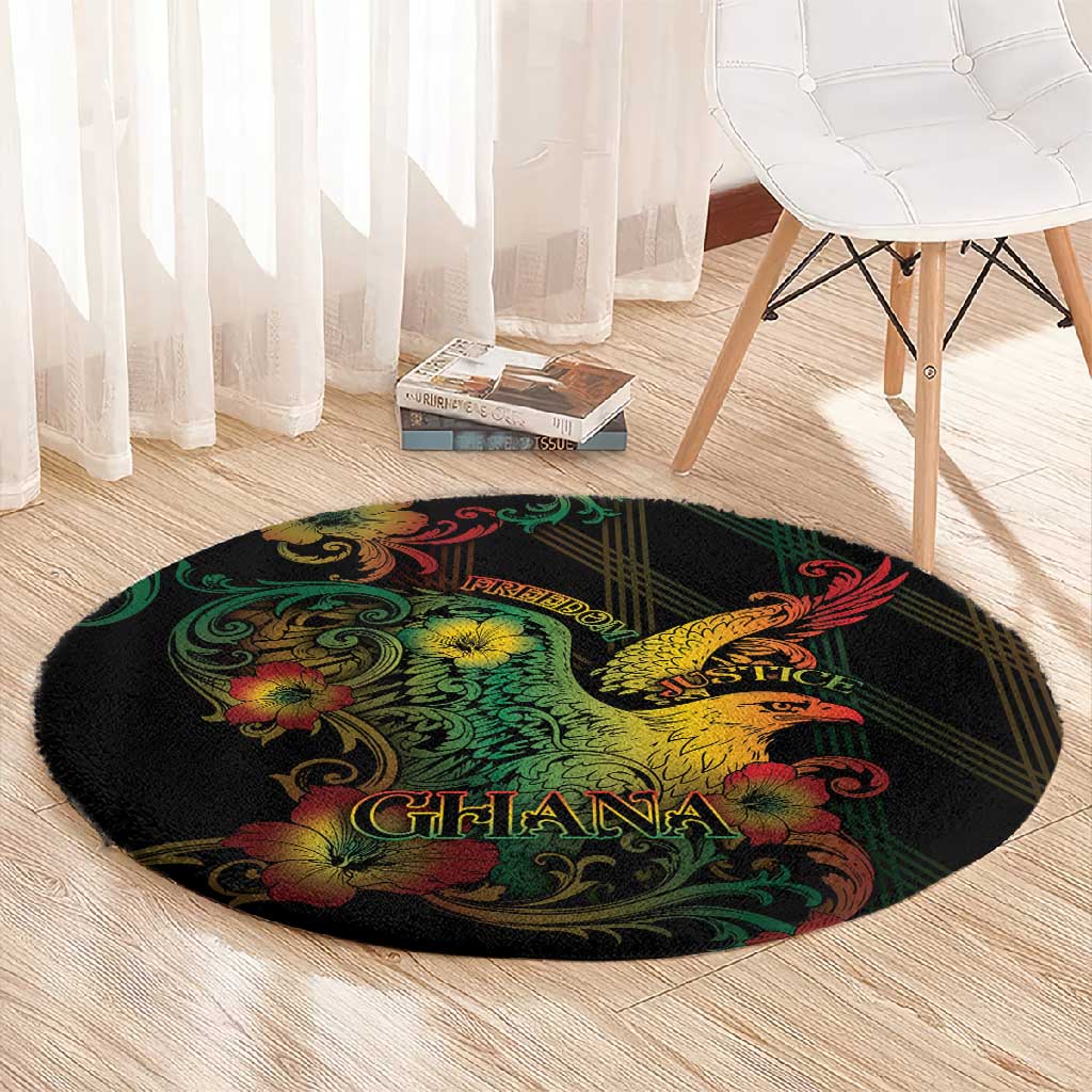 Ghana Round Carpet Eagle Of Freedom And Justice