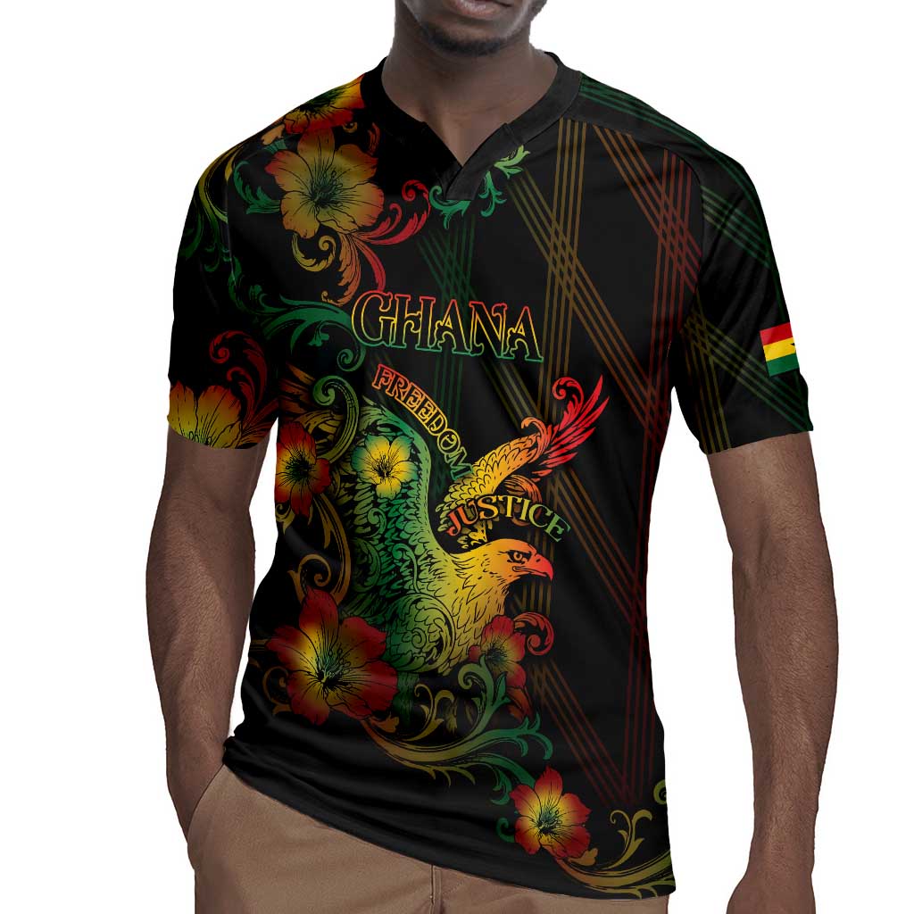Personalized Ghana Rugby Jersey Eagle Of Freedom And Justice