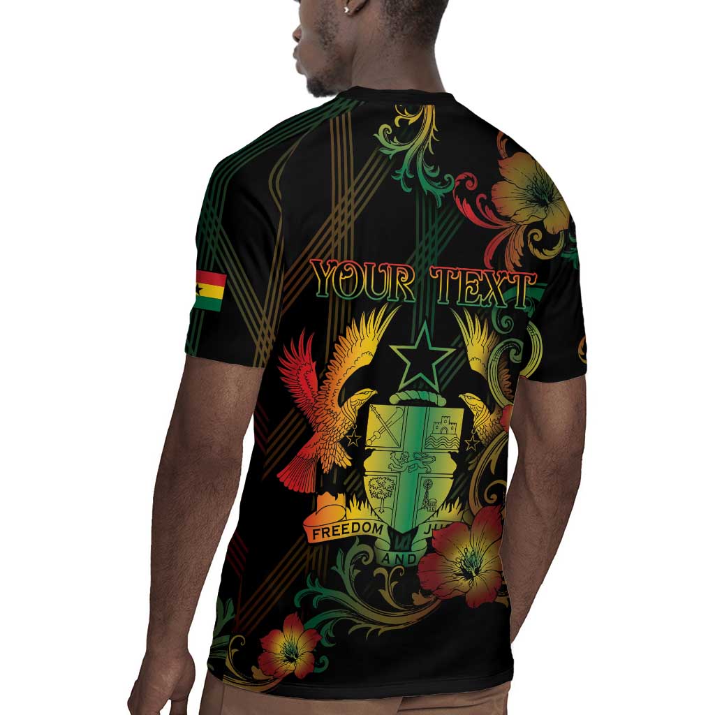 Personalized Ghana Rugby Jersey Eagle Of Freedom And Justice