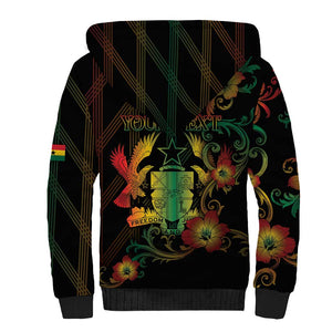 Personalized Ghana Sherpa Hoodie Eagle Of Freedom And Justice
