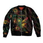 Personalized Ghana Sleeve Zip Bomber Jacket Eagle Of Freedom And Justice
