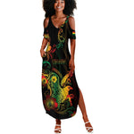 Personalized Ghana Summer Maxi Dress Eagle Of Freedom And Justice