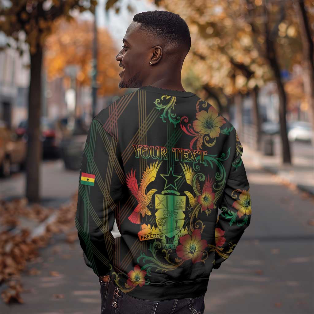 Personalized Ghana Sweatshirt Eagle Of Freedom And Justice