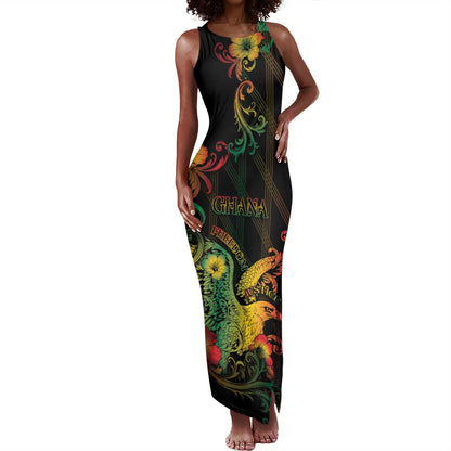 Personalized Ghana Tank Maxi Dress Eagle Of Freedom And Justice