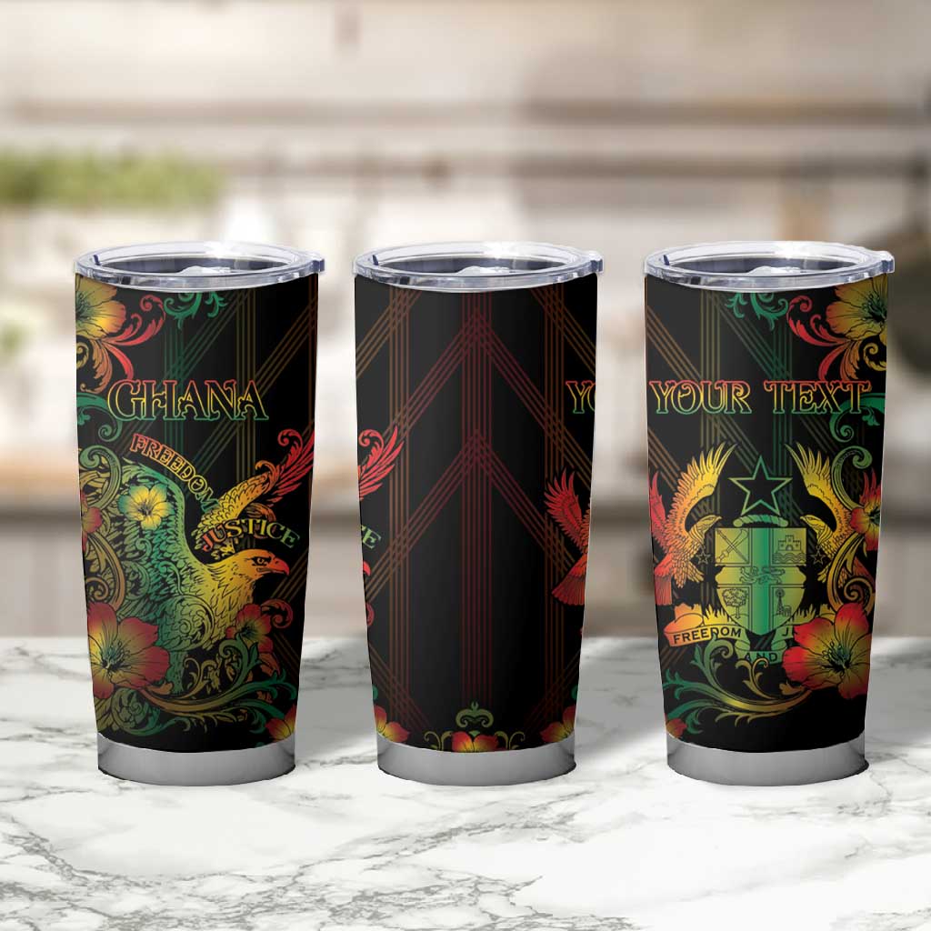 Personalized Ghana Tumbler Cup Eagle Of Freedom And Justice