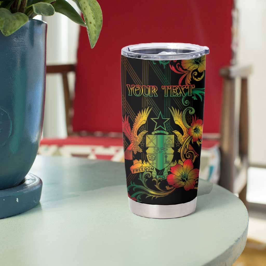 Personalized Ghana Tumbler Cup Eagle Of Freedom And Justice