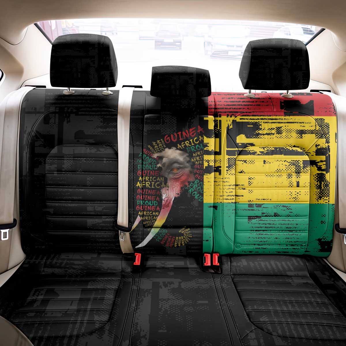 Guinea Back Car Seat Cover Elephant Soul African