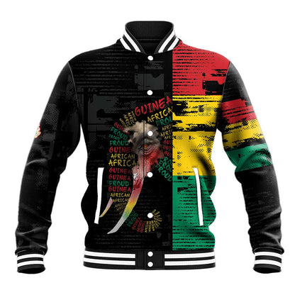 Personalized Guinea Baseball Jacket Elephant Soul African