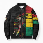 Personalized Guinea Bomber Puffer Jacket Elephant Soul African