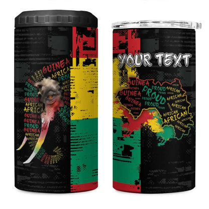 Personalized Guinea 4 in 1 Can Cooler Tumbler Elephant Soul African
