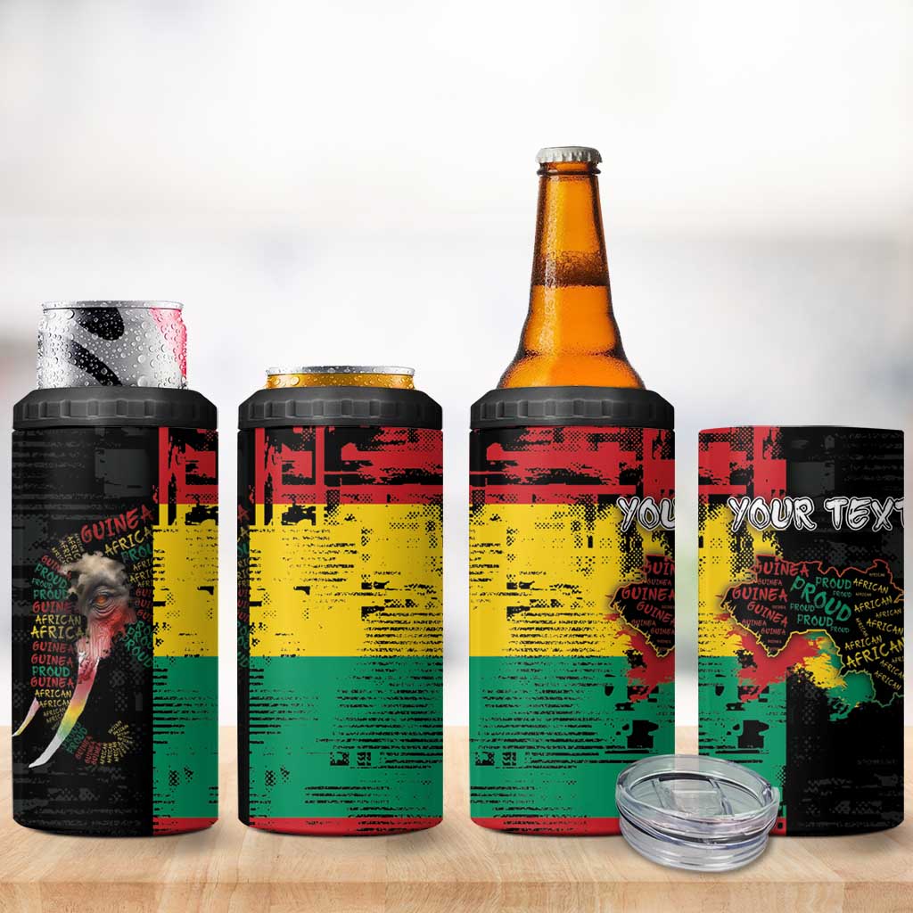 Personalized Guinea 4 in 1 Can Cooler Tumbler Elephant Soul African