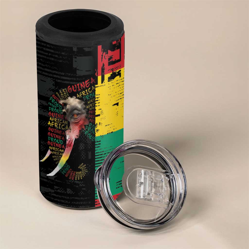 Personalized Guinea 4 in 1 Can Cooler Tumbler Elephant Soul African