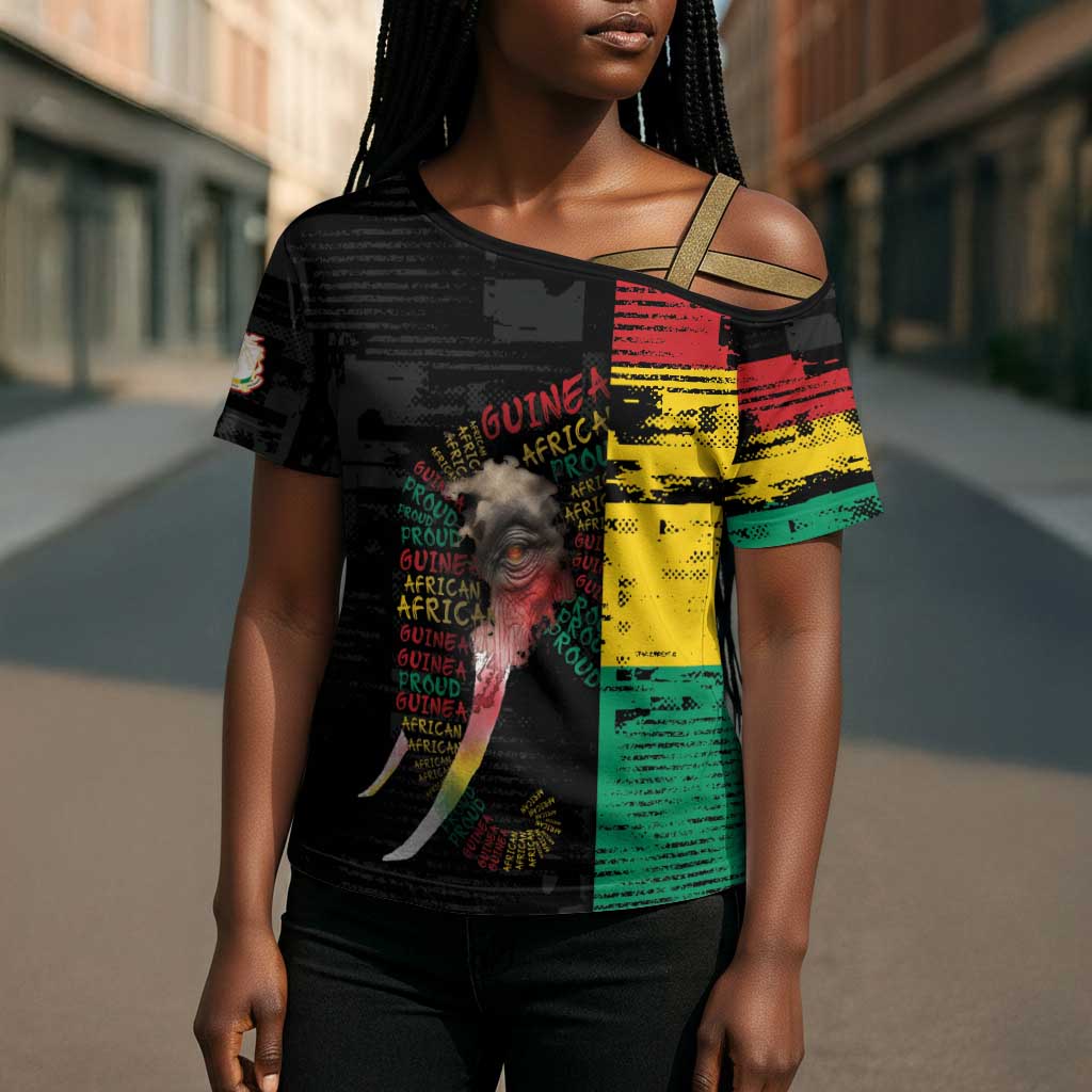 Personalized Guinea Cross Shoulder Shirt Elephant Soul African