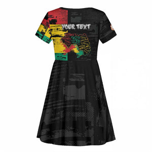 Personalized Guinea Kid Short Sleeve Dress Elephant Soul African