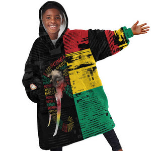 Personalized Guinea Kid Wearable Blanket Hoodie Elephant Soul African