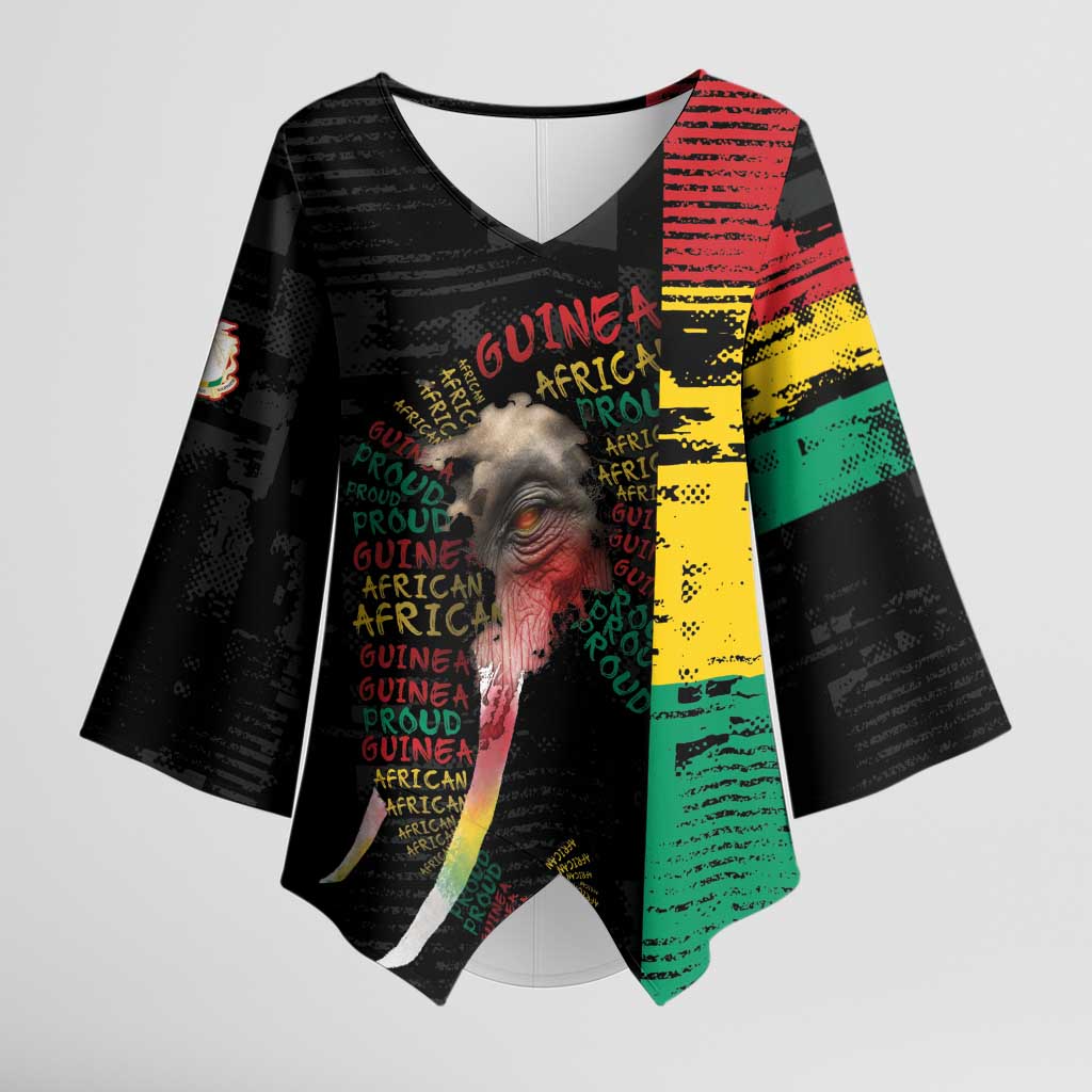 Personalized Guinea Kimono Sleeve Blouse Elephant Soul African